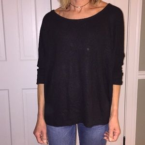 Olivaceous black sweater